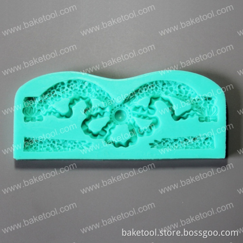 Hign quality Flower veined shape silicone mold fondant decoration for cake decoration